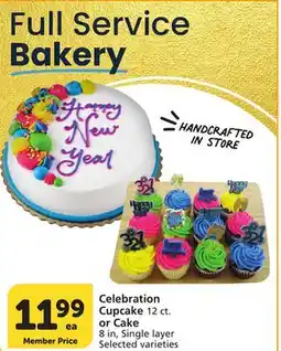 Albertsons Celebration Cupcake 12 ct. or Cake offer