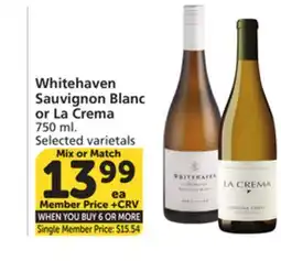 Albertsons Whitehaven Sauvignon Blanc or La Crema offer