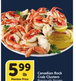 Albertsons Canadian Rock Crab Clusters offer
