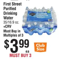Smart & Final First Street Purified Drinking Water offer