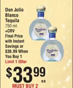 Smart & Final Don Julio Blanco Tequila offer