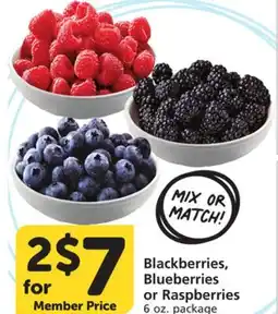 Albertsons Blackberries, Blueberries or Raspberries offer