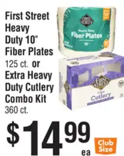 Smart & Final First Street Heavy Duty 10 Fiber Plates or Extra Heavy Duty Cutlery Combo Kit offer