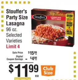 Smart & Final Stouffer's Party Size Lasagna offer