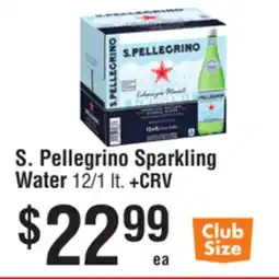 Smart & Final S. Pellegrino Sparkling Water offer
