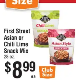 Smart & Final First Street Asian or Chili Lime Snack Mix offer