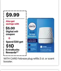CVS Febreze plug refills 2 ct. or scent booster offer