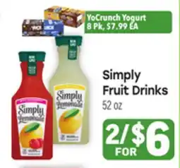 Tony’s Fresh Market Simply Fruit Drinks offer
