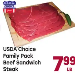 Tony’s Fresh Market USDA Choice Family Pack Beef Sandwich Steak offer