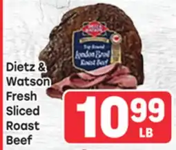 Tony’s Fresh Market Dietz & Watson Fresh Sliced Roast Beef offer