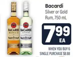 Tony’s Fresh Market Bacardí Silver or Gold Rum offer