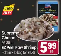 Tony’s Fresh Market Supreme Choice, 26-30 ct or EZ Peel Raw Shrimp offer