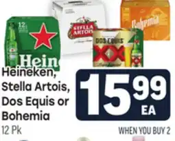 Tony’s Fresh Market Heineken, Stella Artois, Dos Equis or Bohemia offer