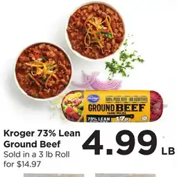 Food 4 Less Kroger 73% Lean Ground Beef offer