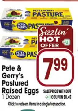 Jewel-Osco Pete & Gerry's Pastured Raised Eggs offer