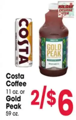 Jewel-Osco Costa Coffee 11 oz. or Gold Peak 59 oz offer