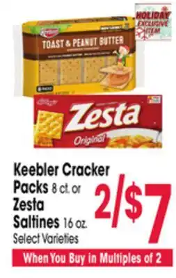 Jewel-Osco Keebler Cracker Packs 8 ct. or Zesta Saltines 16 oz offer