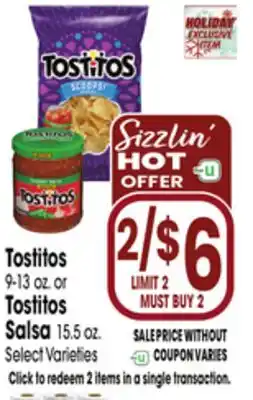 Jewel-Osco Tostitos 9-13 oz. or Tostitos Salsa 15.5 oz offer