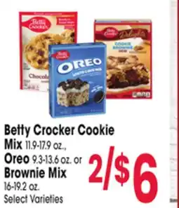 Jewel-Osco Betty Crocker Cookie Mix 11.9-17.9 oz., Oreo 9.3-13.6 oz. or Brownie Mix 16-19.2 oz offer
