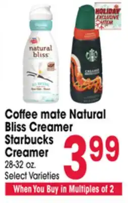 Jewel-Osco Coffee mate Natural Bliss Creamer Starbucks Creamer offer