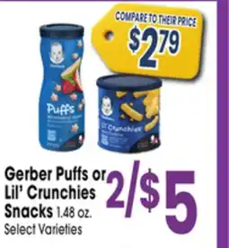 Jewel-Osco Gerber Puffs or Lil' Crunchies Snacks offer