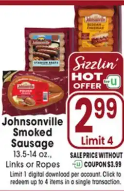 Jewel-Osco Johnsonville Smoked Sausage offer