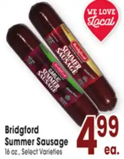 Jewel-Osco Bridgford Summer Sausage offer