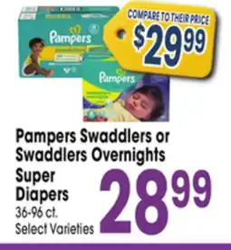 Jewel-Osco Pampers Swaddlers or Swaddlers Overnights Super Diapers offer