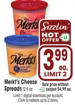 Jewel-Osco Merkt's Cheese Spreads offer
