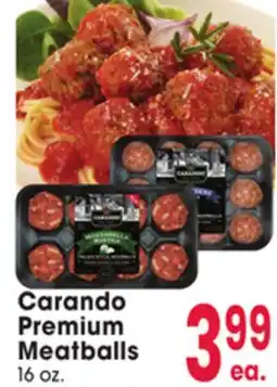 Jewel-Osco Carando Premium Meatballs offer