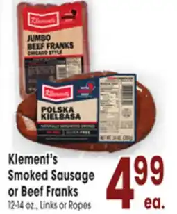 Jewel-Osco Klement's Smoked Sausage offer