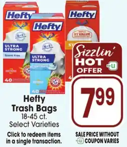Jewel-Osco Hefty Trash Bags offer