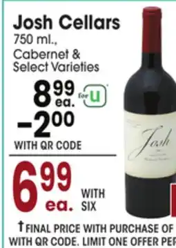 Jewel-Osco Josh Cellars offer
