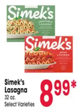 Jewel-Osco Simek's Lasagna offer