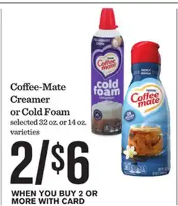 Mariano's Coffee-Mate Creamer or Cold Foam offer