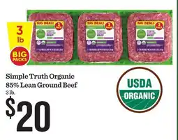 Mariano's Simple Truth Organic 85% Lean Ground Beef offer