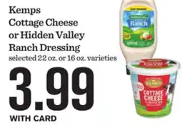 Mariano's Kemps Cottage Cheese or Hidden Valley Ranch Dressing offer