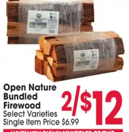 Jewel-Osco Open Nature Bundled Firewood offer