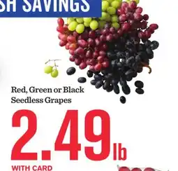 Mariano's Red, Green or Black Seedless Grapes offer