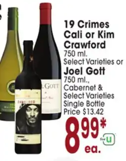 Jewel-Osco 19 Crimes Cali or Kim Crawford offer