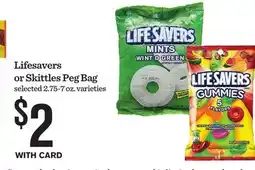 Mariano's Lifesavers or Skittles Peg Bag offer