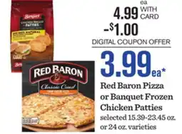 Mariano's Red Baron Pizza or Banquet Frozen Chicken Patties offer