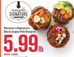 Mariano's Mariano's Signature Black Angus Pub Burgers offer