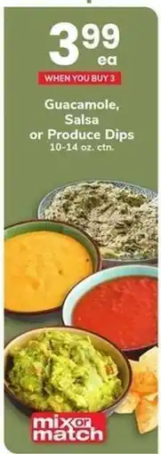 Safeway Guacamole, Salsa or Produce Dips offer