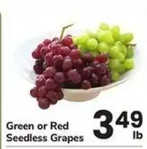 Safeway Green or Red Seedless Grapes offer
