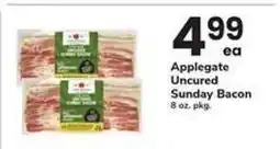 Safeway Applegate Uncured Sunday Bacon offer