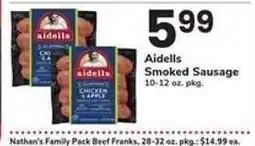 Safeway Aidells Smoked Sausage offer