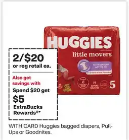 CVS Huggies bagged diapers, Pull-Ups or Goodnites offer