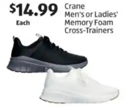 Aldi Crane Men's or Ladies' Memory Foam Cross-Trainers offer