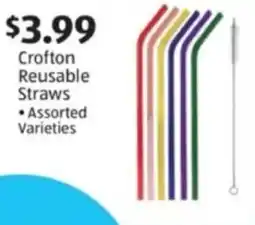 Aldi Crofton Reusable Straws offer